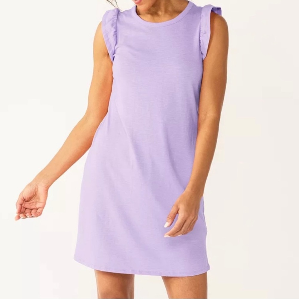 NEW Sonoma Women’s Leland Sleeveless Ruffle Knit Dress